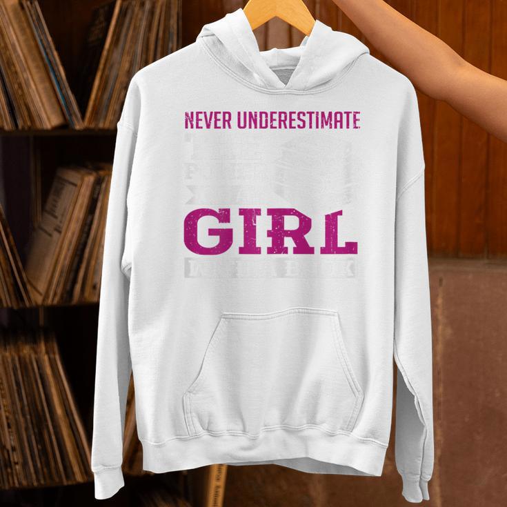 SOMMAS BOOKS Never Underestimate The Power Of a Girl With a Book Reading Unisex Hoodie