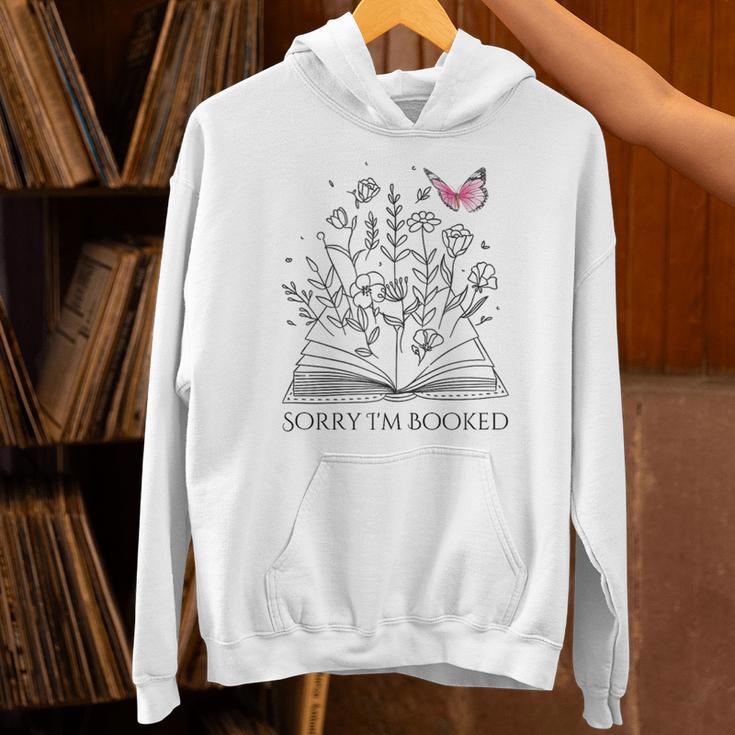 Sorry I'm Booked Book Lover Teachers Librarians Unisex Hoodie