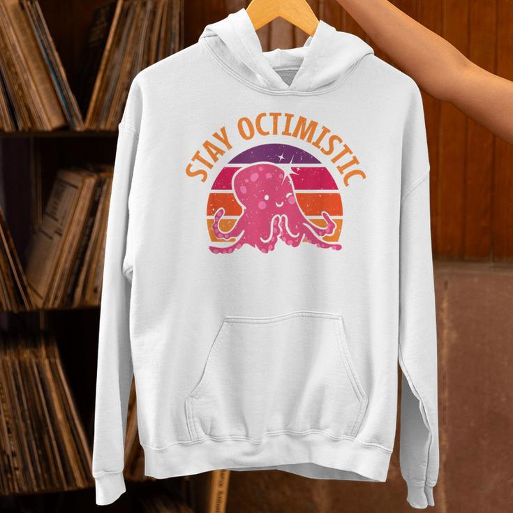 Stay Octimistic オクトパス 頭足類 イカ メンズ レディース パーカー