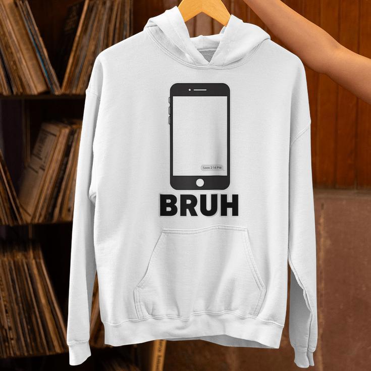 Texted First Bruh Seen Message Valentine's Day Humor Raglan Baseball Tee Unisex Hoodie