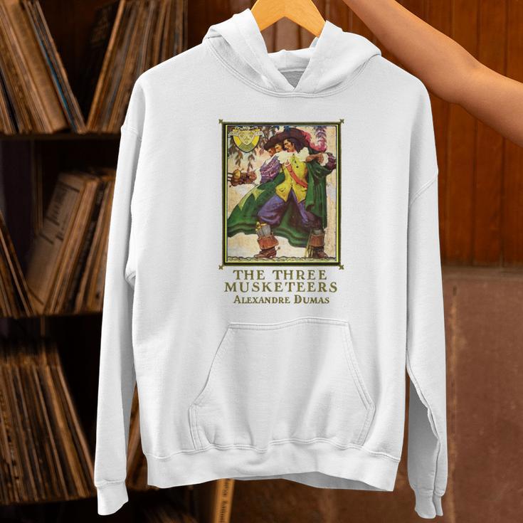 The Three Musketeers Alexandre Dumas Vintage Book Cover Unisex Hoodie The Three Musketeers Alexandre Dumas Vintage Book Cover Unisex Hoodie