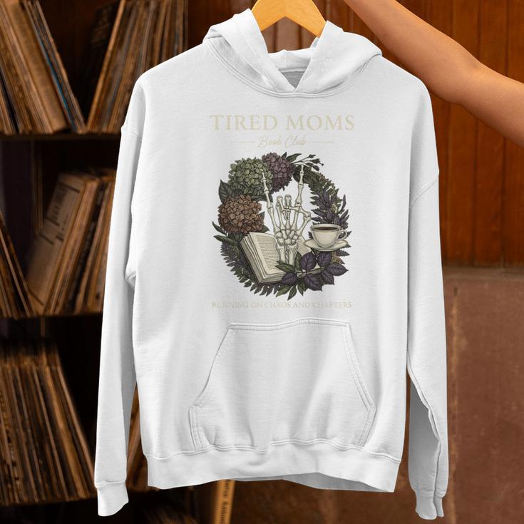 Tired Moms Book Club Dark Floral Coffee Skeleton Unisex Hoodie Tired Moms Book Club Dark Floral Coffee Skeleton Unisex Hoodie