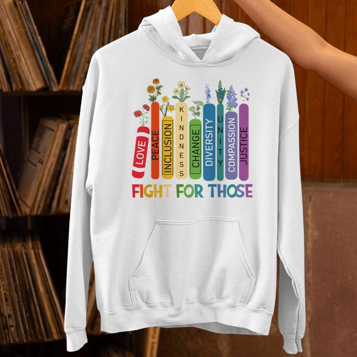 Women Book Flower Fight For Those Without Your Privilege Unisex Hoodie