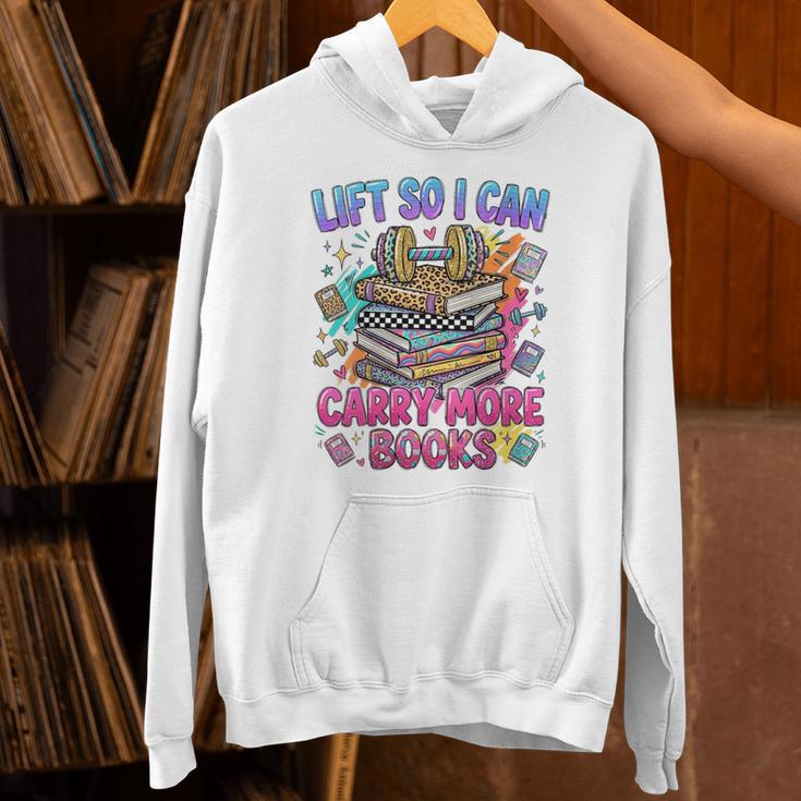 Women's Book Lover Fitness Mom Lifting Reading Humor Graphic Unisex Hoodie