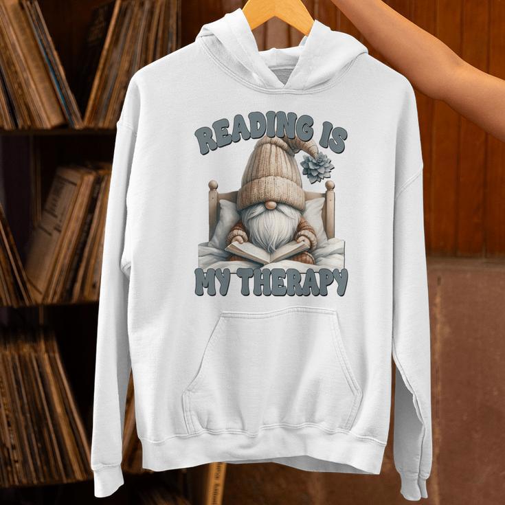 Women's Book Reader Accessories For Teacher Reading Is My Therapy Unisex Hoodie