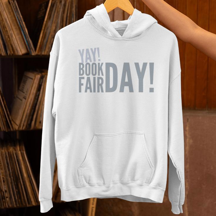 Yay Book Fair Day Librarian Library Book Fairs Reading Premium Tri-Blend Unisex Hoodie