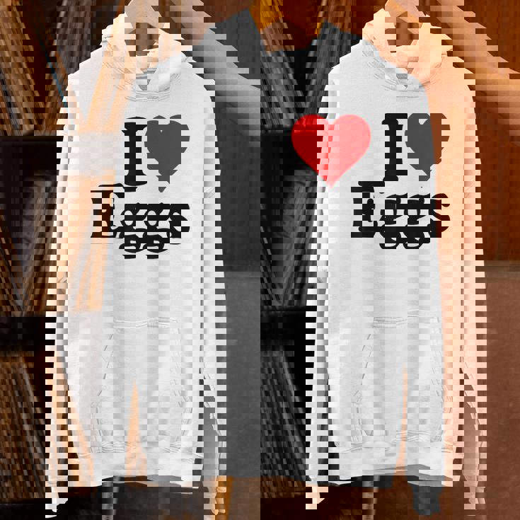 アイラブエッグアイハートエッグ パーカー