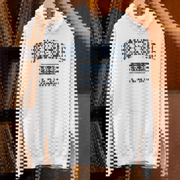 アラバマ州マッスルショールズアラバマ州ヴィンテージスポーツエスタブリッシュドネイビーデス パーカー