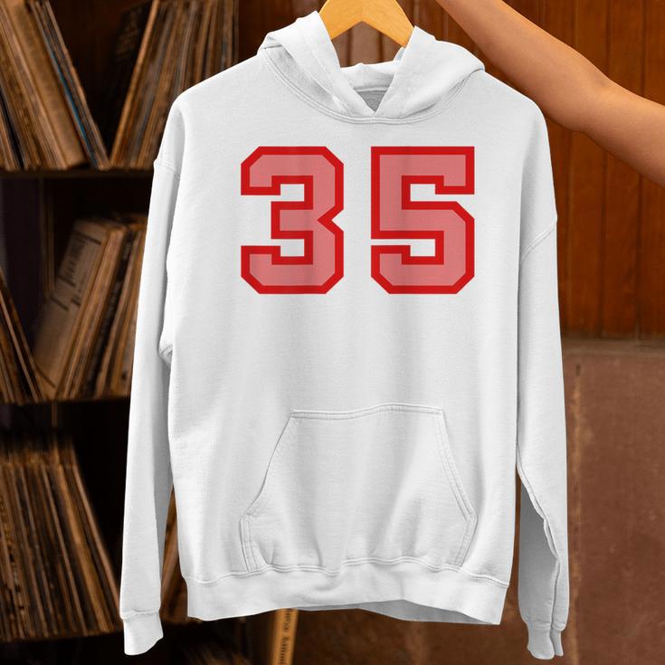 クールなレトロなレタリングジャージバックナンバー35 Thirtyfive パーカー