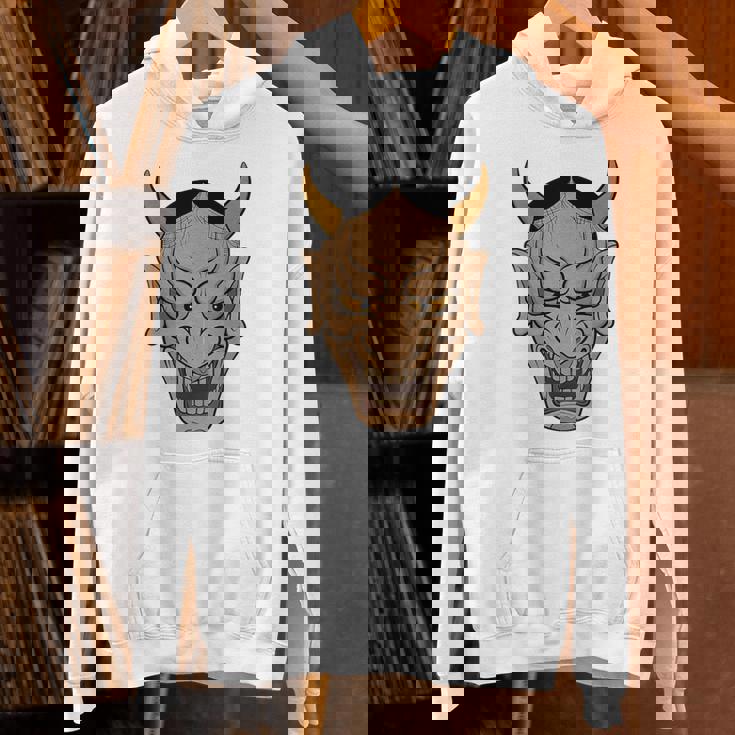 ヴィンテージの般若能面、浮世絵スタイル パーカー