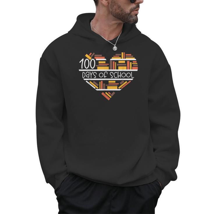 100 Days Of School Books Reading Lover 100th Day Of School Men Hoodie