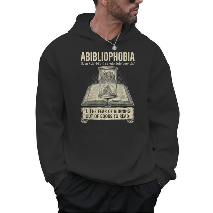Abibliophobia Reading Bookworm Books Reader Men Hoodie