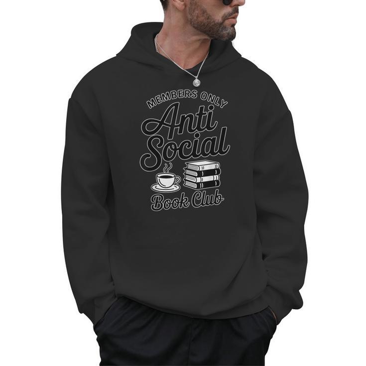 Anti-Social Books Club Members Reading Coffee Lover Men Hoodie