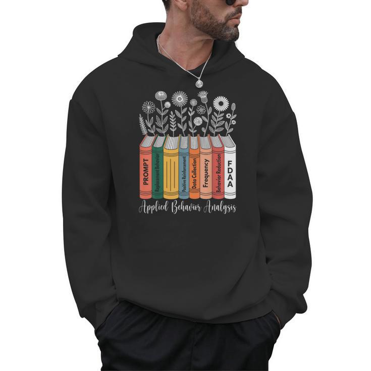 Applied Behavior Analysis ABA Therapist Floral Books Men Hoodie