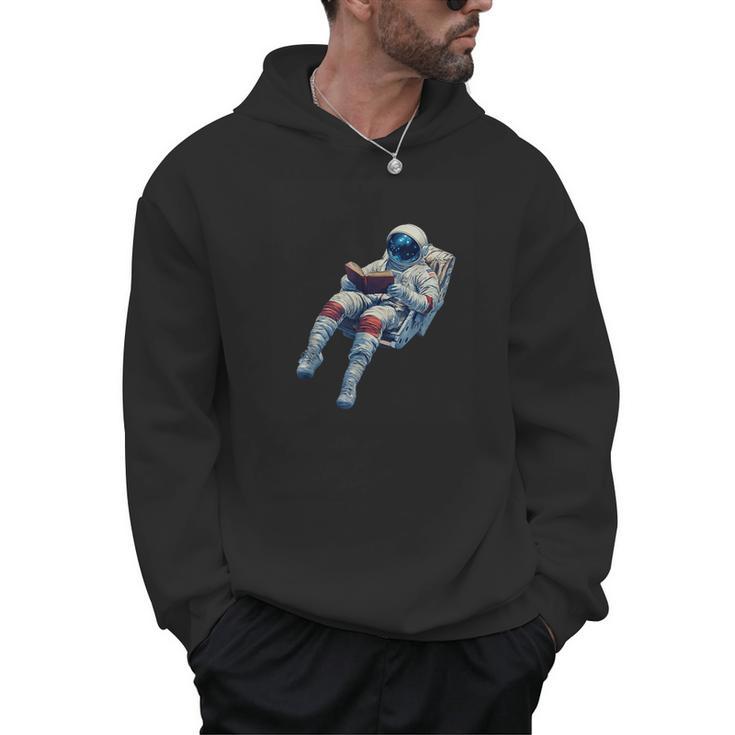 Astronaut Reading Book Sci-Fi Enthusiast Men Hoodie