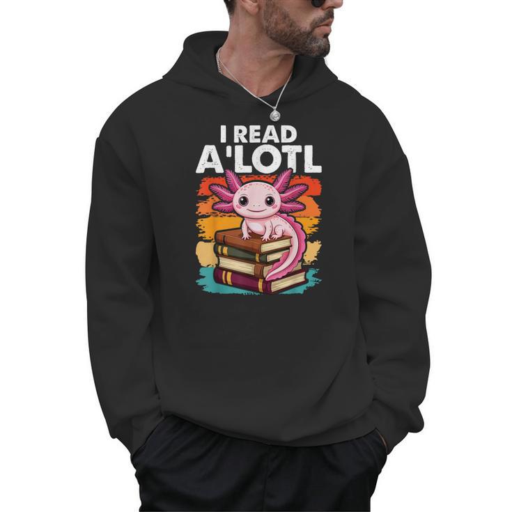 Axolotl Book Lover Librarian Reading Library Readers Men Hoodie