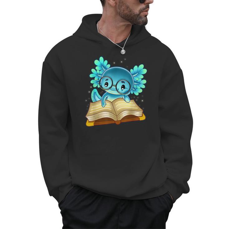 Axolotl Read Book Ambystoma Mexicanum Mexican Walking Fish Men Hoodie