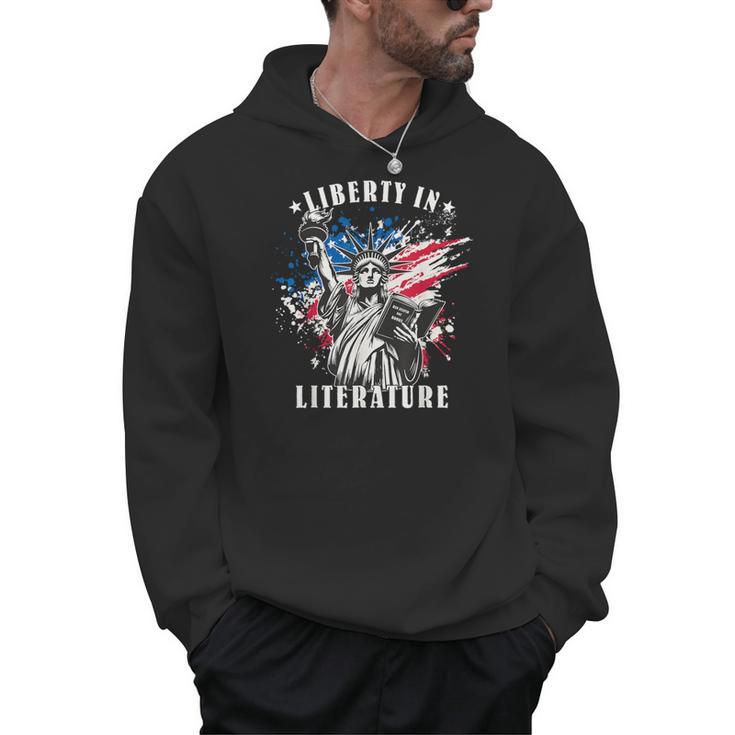 Banned Books Liberty In Literature Book Lover Men Hoodie