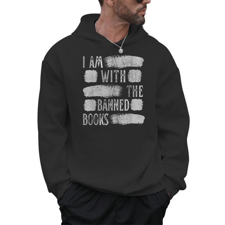 I Am With The Banned Books Reading Lovers Protest Book Bans Men Hoodie