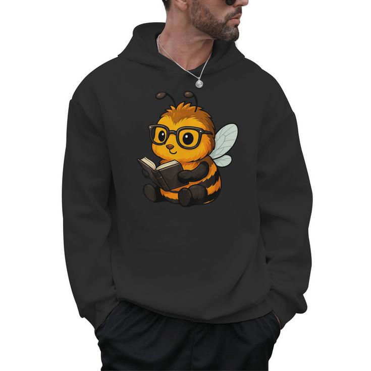 Bee Reading Book Lover Men Hoodie