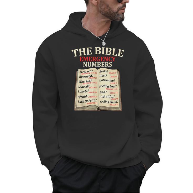 The Bible Book Of Emergency Numbers Religious Christian Men Hoodie