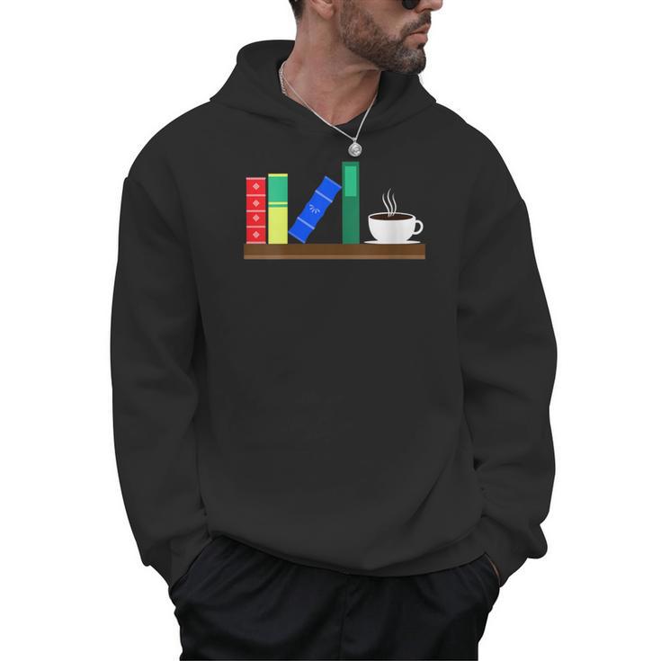 Book Books Shelf Coffee Reading Hobby Men Hoodie