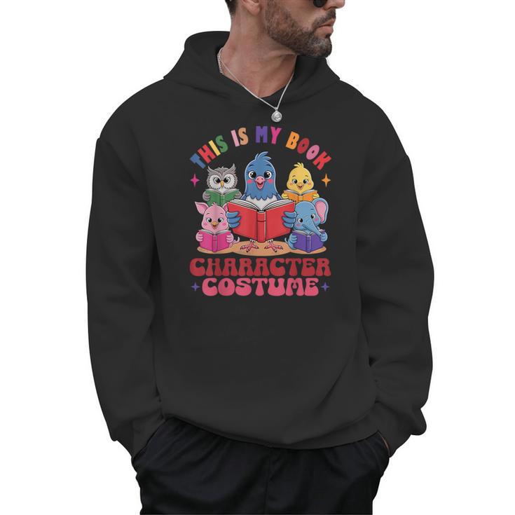 This Is My Book Character Costume Animals Kids Reading Men Hoodie