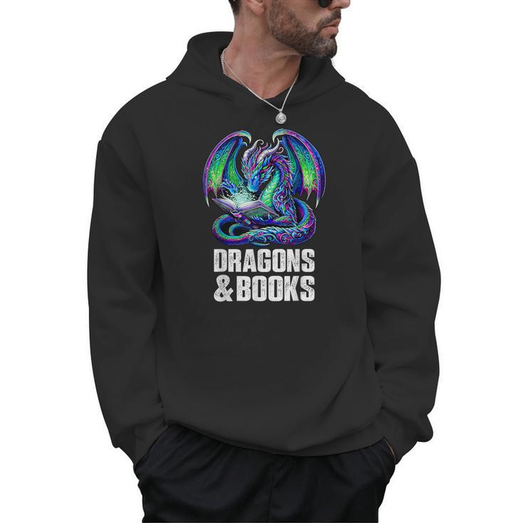 Book Dragons And Books Reading Lover Men Hoodie