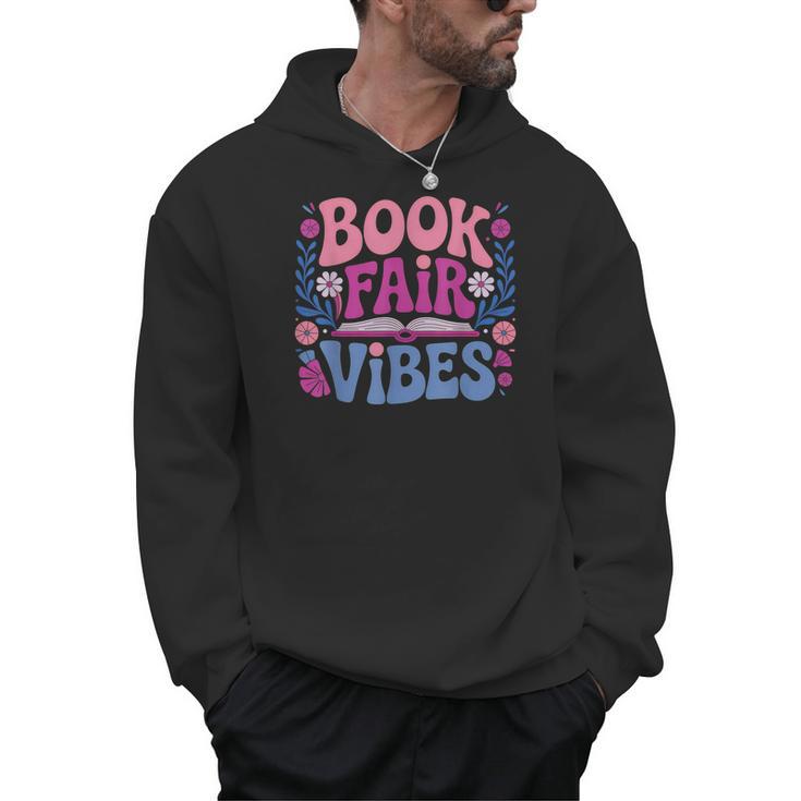 Book Fair Vibes Retro Teacher Reading Lovers Librarian Men Hoodie