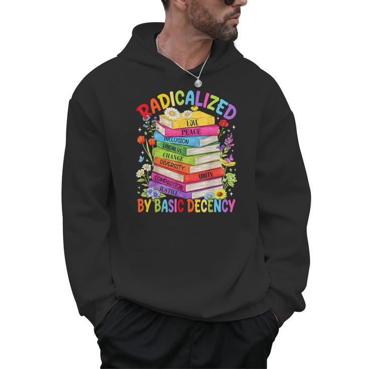 Book Flower Boho Radicalized By Basic Decency LGBT Men Women Men Hoodie
