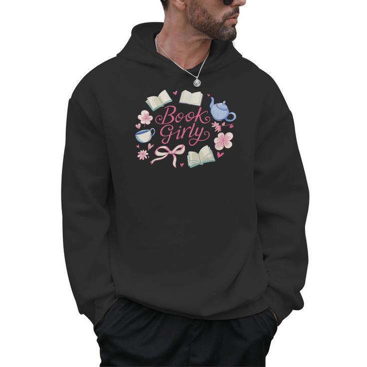 Book Girly Aesthetic For Coquette Book Lover And Reader Men Hoodie