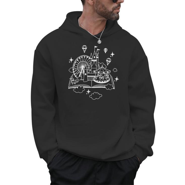 Book Lover Castle And Fantasy Park Adventure Reading Fans Men Hoodie