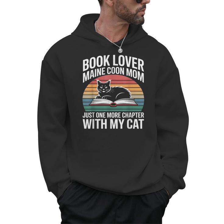 Book Lover Maine Coon Mom Just One More Chapter With My Cat Men Hoodie