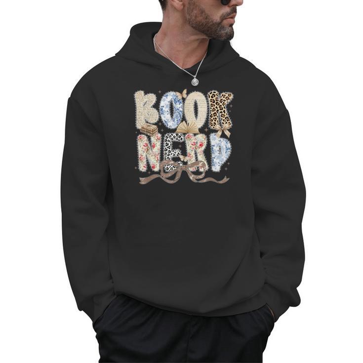 Book Nerd Coquette Bow Booktrovert Reading Lover Bookish Men Hoodie