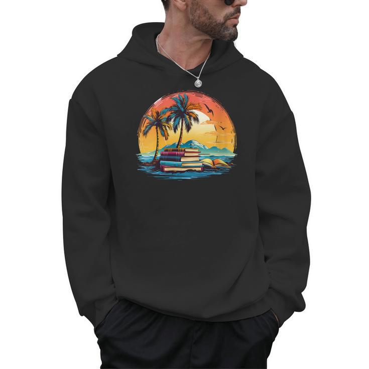 Book Paradise Tropical Island Beach Ocean Summer Reading Men Hoodie