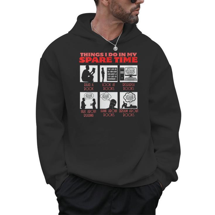Book Reading Bookworm Reader Spare Time Men Hoodie