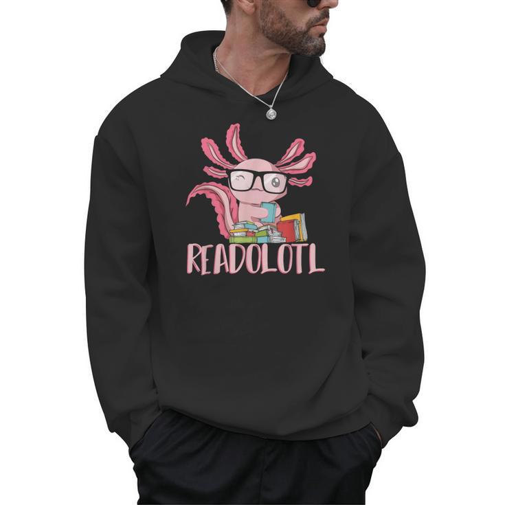 Book Reading Readolotl Amphibian Animal Bookworm Axolotl Men Hoodie
