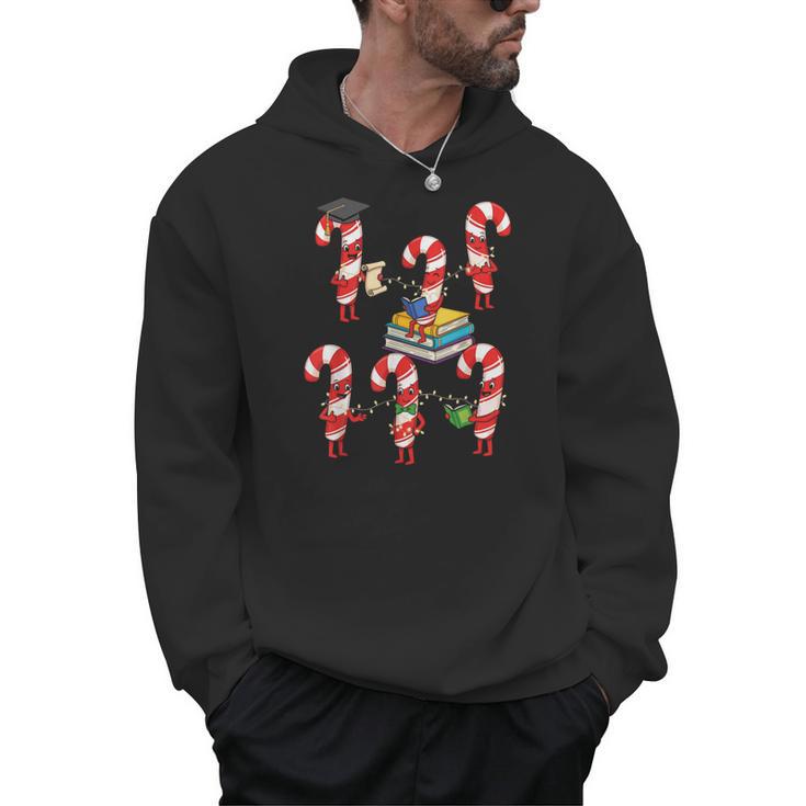 Bookmas Christmas Books Shirt Candy Cane Bookworm Men Hoodie