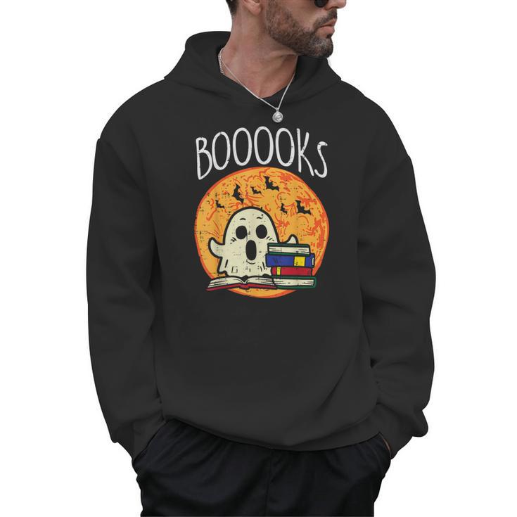 Books Ghost Boooks Halloween Reading Librarian Teacher Book Men Hoodie