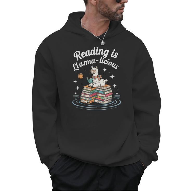Booktrovert Shirt Reading Is Llama Licious Book Lover Men Hoodie