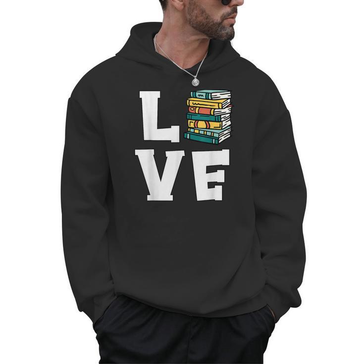 Bookworm Love Book Lover Reading Librarian Men Hoodie
