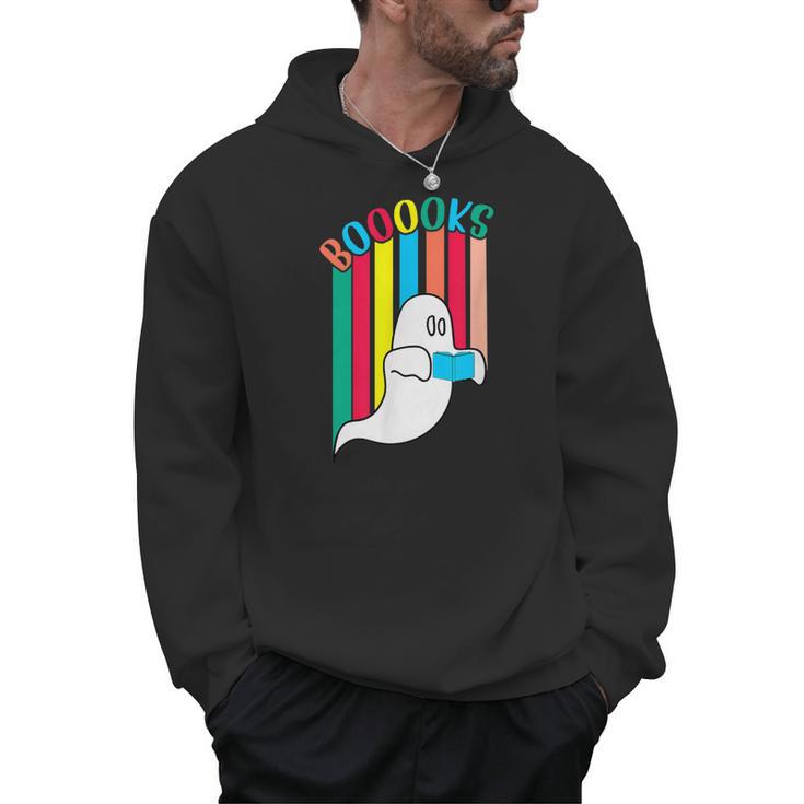 Booooks Boo Books Halloween Librarian Reading Lover Bookworm Men Hoodie