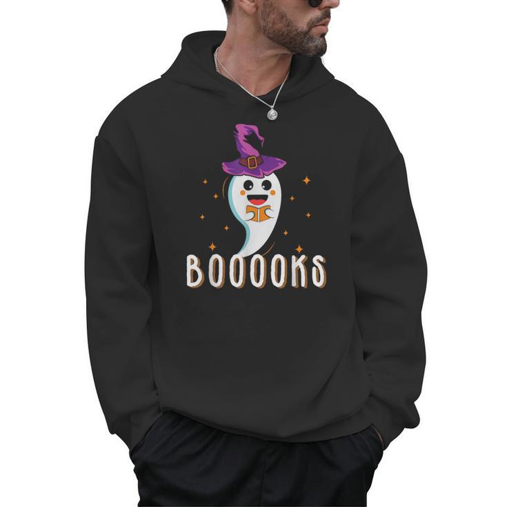 Booooks Halloween Shirts Cute Ghost Book Teacher Reading For Men Women Kids Men Hoodie