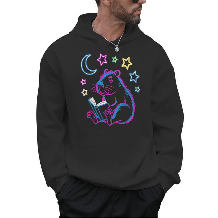 Capybara Books Reading Library Librarian Men Women Men Hoodie