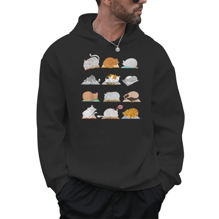 Cat Books For Bookworm And Reading Fan As Cat Owner Men Hoodie