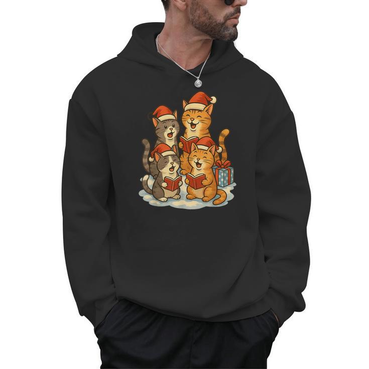 Cats Reading Books Christmas Tree Men Hoodie