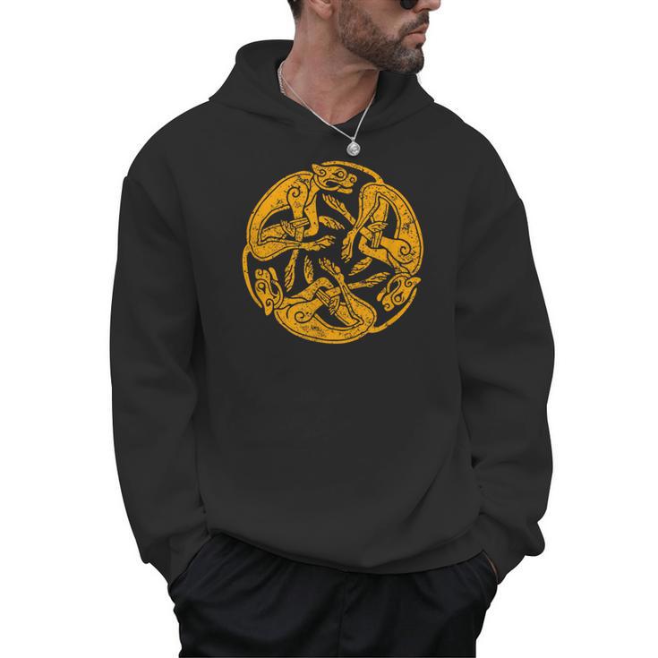 Celtic Book Of Kells Trinity Hounds Men Hoodie