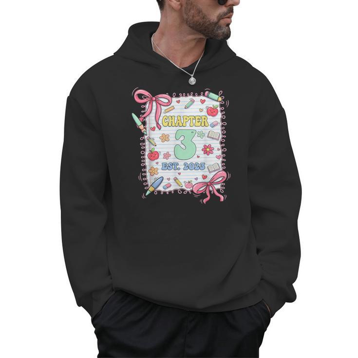 Chapter 3 Years Old 3rd Birthday Book Lover Coquette Bow Men Hoodie Chapter 3 Years Old 3rd Birthday Book Lover Coquette Bow Men Hoodie