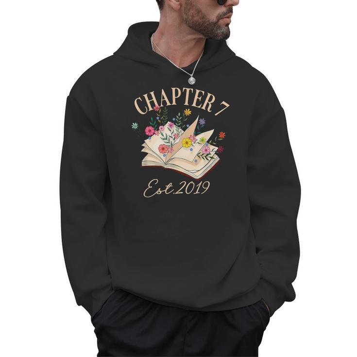 Chapter 7 Years Old For Book Lover 7th Birthday Bookworm Men Hoodie