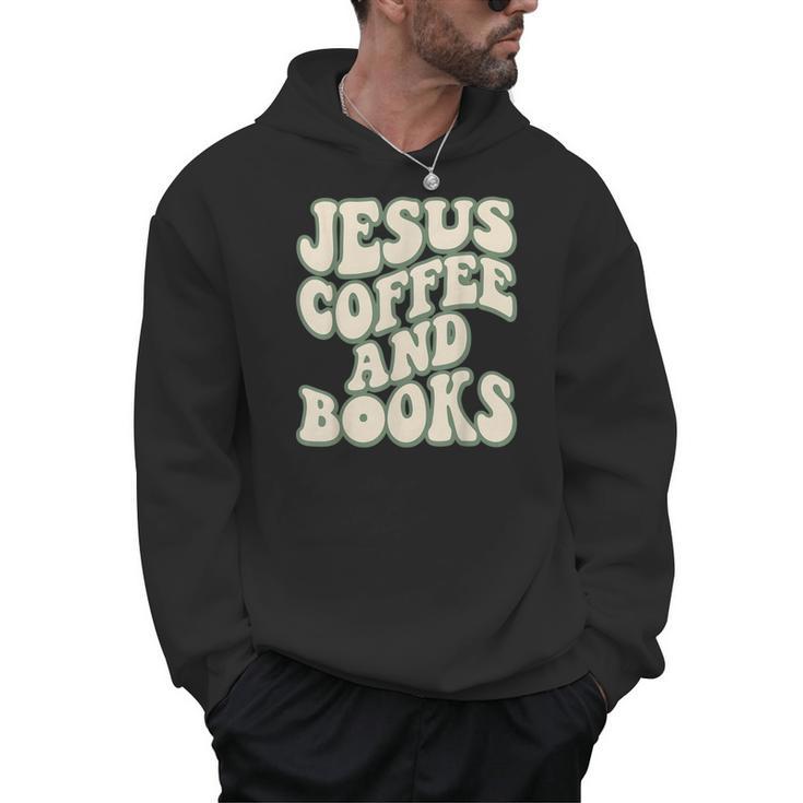 Christian Book Lover Coffee And Jesus Faith Reading Men Hoodie